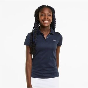 PUMA Girl's Essential Golf Polo Navy Blazer Size Medium Age 10-12 NWT